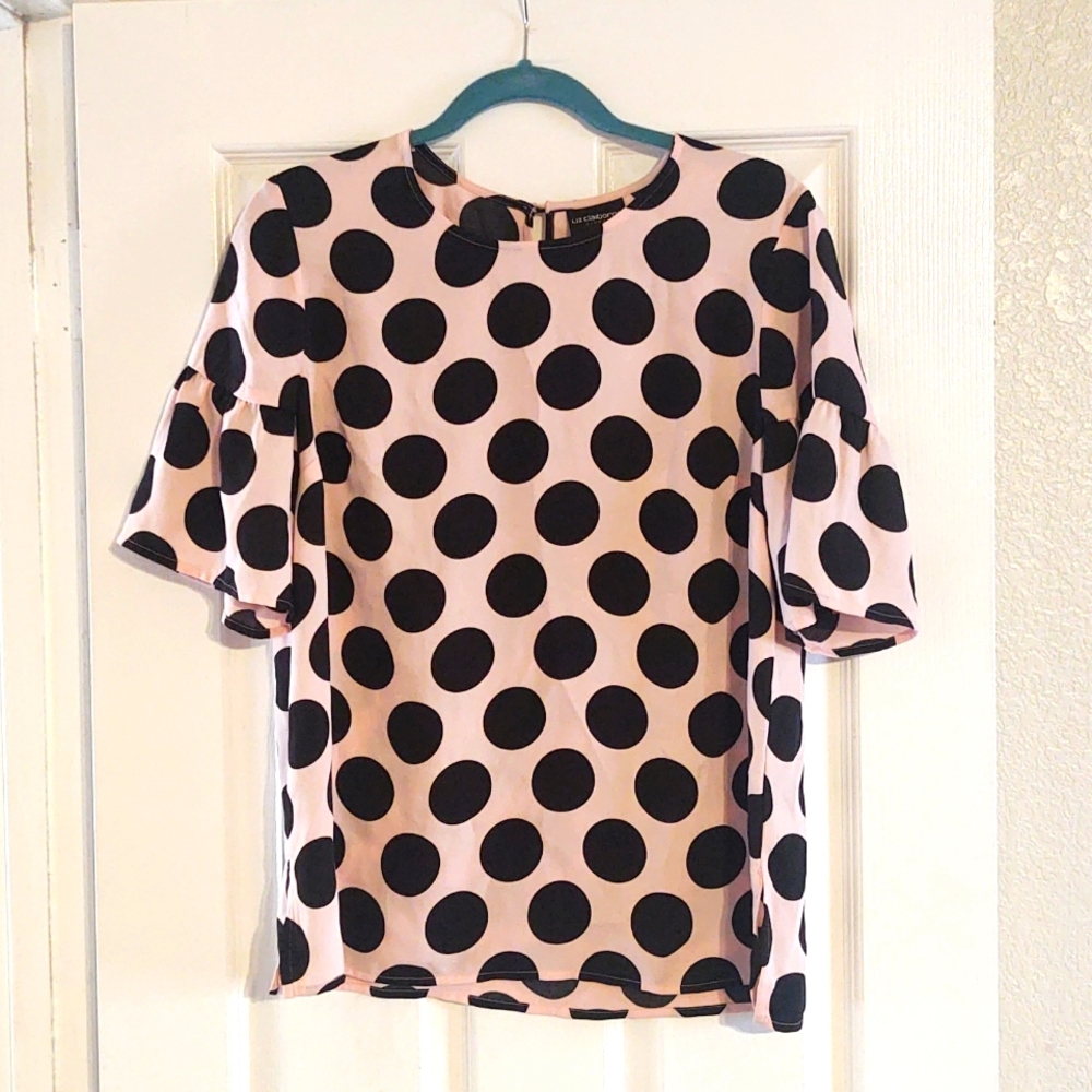 NWOT Large Dot Blouse